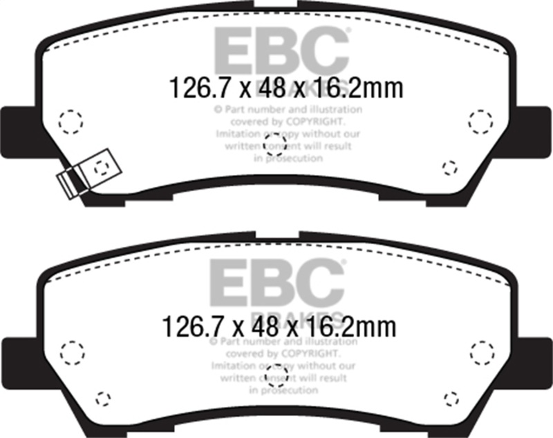 EBC 15+ Ford Mustang 2.3 Turbo Performance Pkg Redstuff Rear Brake Pads - DP33043C