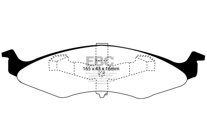 EBC 94-96 Dodge Neon 2.0 (4 Stud Wheels) Yellowstuff Front Brake Pads - DP41202R