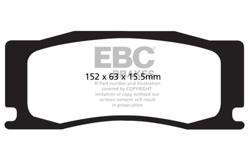 EBC 08-09 Jaguar XKR 4.2 Supercharged (Portfolio) Yellowstuff Front Brake Pads - DP42111R