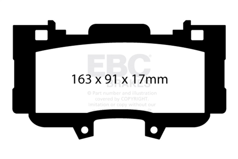 EBC 15+ Ford Mustang 2.3 Turbo Performance Pkg Yellowstuff Front Brake Pads - DP43042R