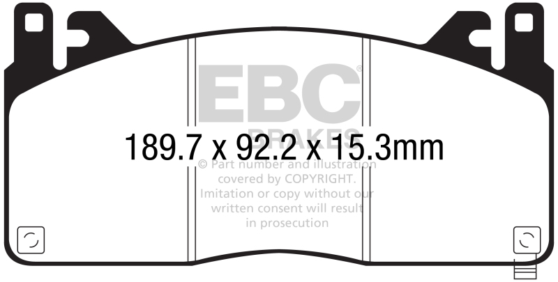 EBC 15-17 Ford Mustang Shelby GT350/GT350R Yellowstuff Front Brake Pads - DP43055R