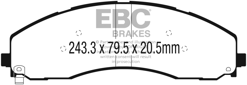 EBC 2017+ Ford F-450 Greenstuff Front Brake Pads - DP63078