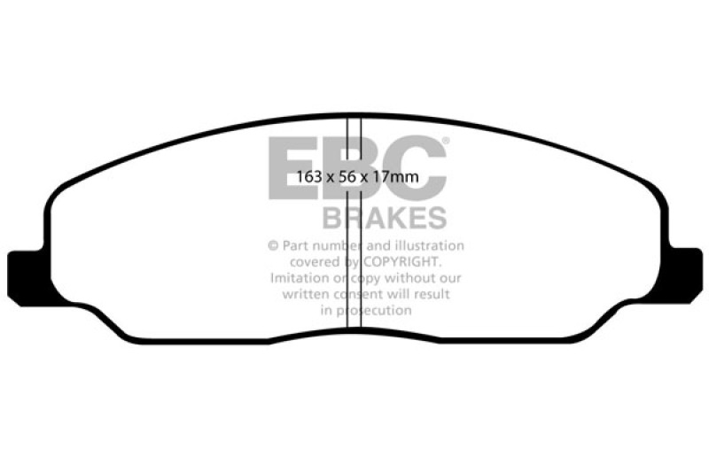EBC 05-10 Ford Mustang 4.0 Ultimax2 Front Brake Pads - UD1081