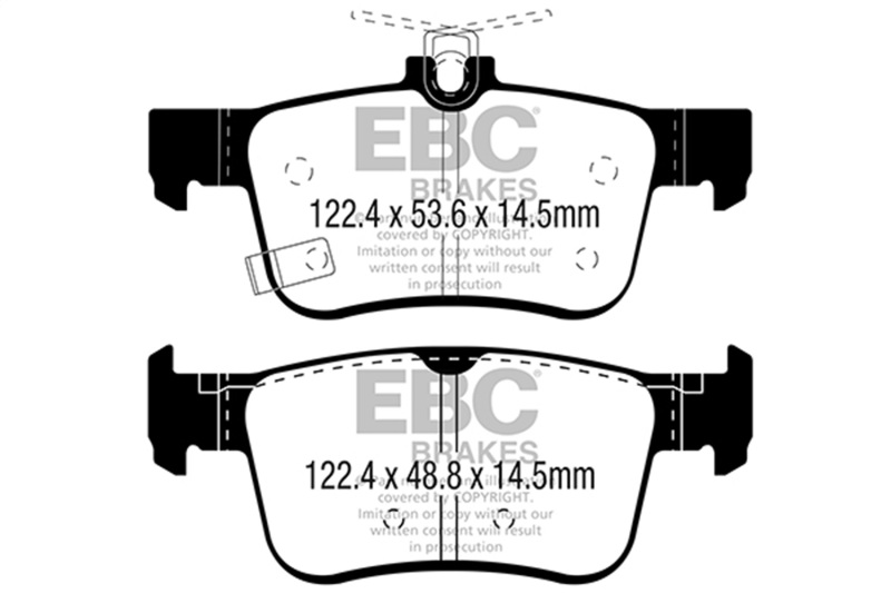 EBC 2016+ Honda Civic Coupe 1.5L Turbo Ultimax2 Rear Brake Pads - UD1878