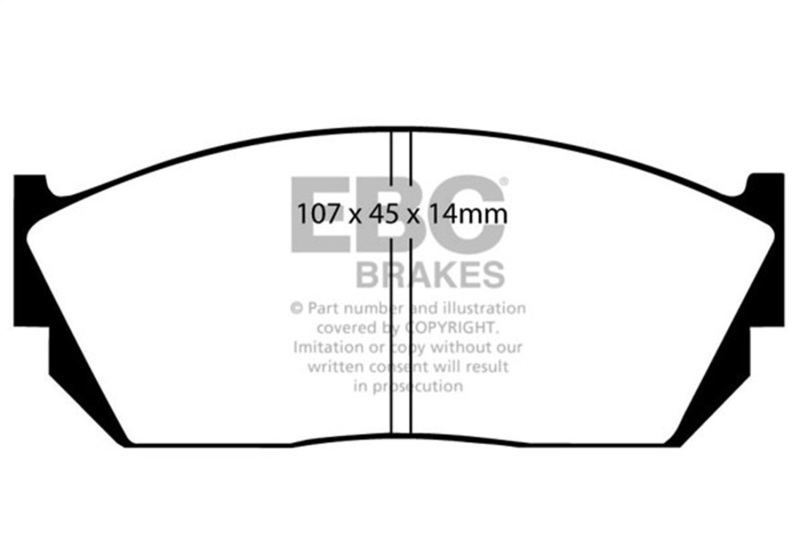 EBC 82-84 Honda Civic Hatchback 1.3 (5 Speed) Ultimax2 Front Brake Pads - UD276