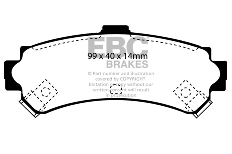 EBC 95-97 Nissan Sentra 1.6 Ultimax2 Rear Brake Pads - UD669