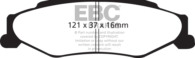 EBC 03-04 Cadillac XLR 4.6 Ultimax2 Rear Brake Pads - UD732
