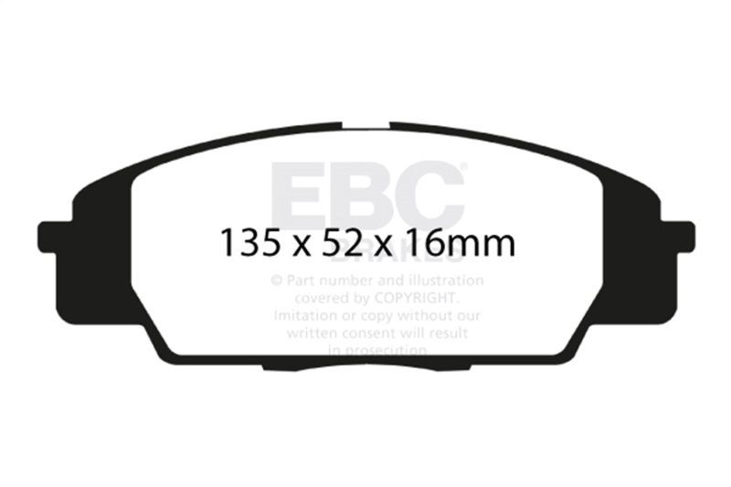EBC 07-11 Acura CSX (Canada) 2.0 Type S Ultimax2 Front Brake Pads - UD829