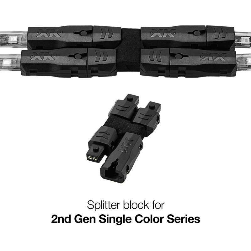 XK Glow 2nd Gen 2 pin Splitter for LED Single Color Series - XK-2P-SPLIT
