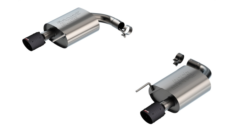 Borla 2024-2025 Ford Mustang Eco Boost 2.3L S-Type Axle Back Exhaust w/ Carbon Fiber Tips - 11986CFBA
