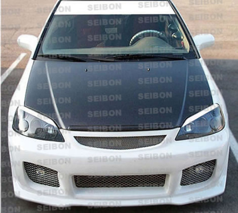 Seibon 01-03 Honda Civic OEM Carbon Fiber Hood - HD0103HDCV-OE