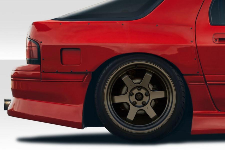1986-1991 Mazda RX-7 Duraflex D1 Sport 30MM Rear Fender Flares - 3 Piece - 117667