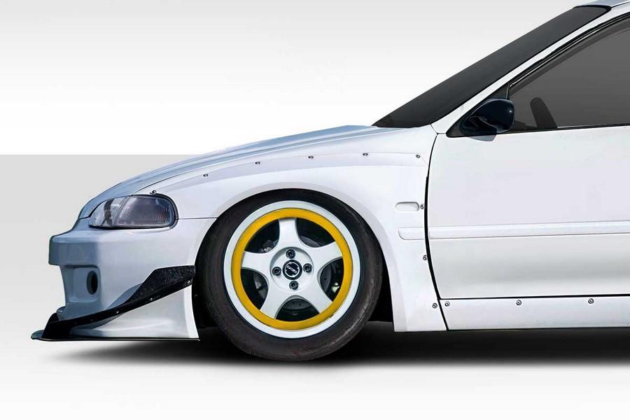 1992-1995 Honda Civic 2dr / HB Duraflex TKO RBS Wide Body Front Fenders - 2 Piece - 114884