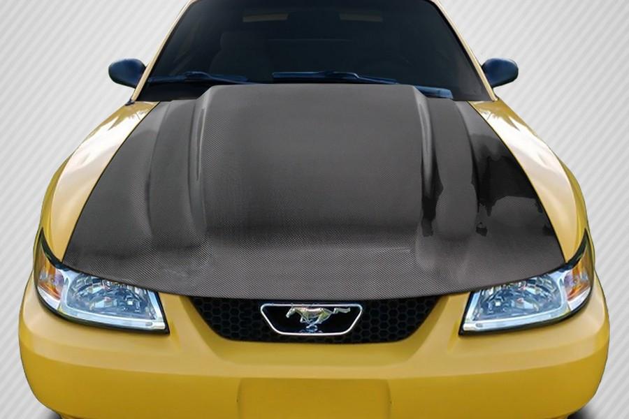 1999-2004 Ford Mustang Carbon Creations Cowl Hood - 1 Piece - 115529