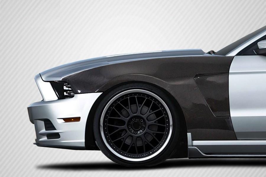 2010-2014 Ford Mustang Carbon Creations GT350 V2 Look Front Fenders - 2 Piece - 115538