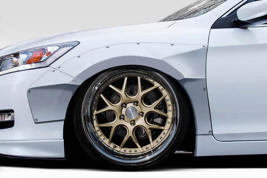 2013-2017 Honda Accord 4DR Duraflex Widebody RX Style Front Fender Flares - 2 Piece - 118169