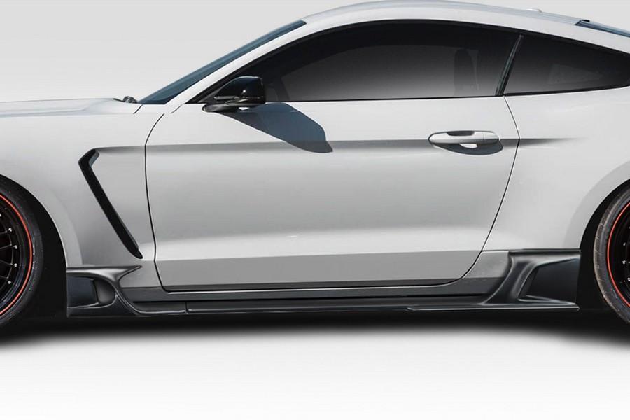 2015-2023 Ford Mustang Duraflex KT Style Side Skirt Rocker Panels Add-Ons - 4 Piece - 114805