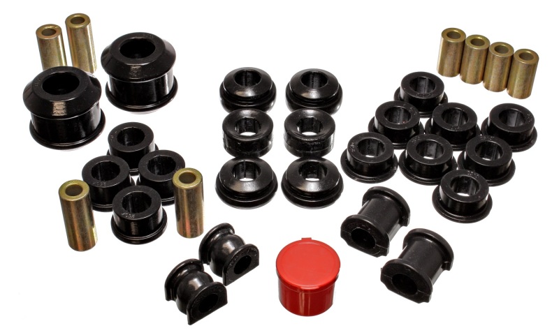 Energy Suspension 02-04 Acura RSX (includes Type S) Black Hyper-Flex Master Bushing Set - 16.18111G