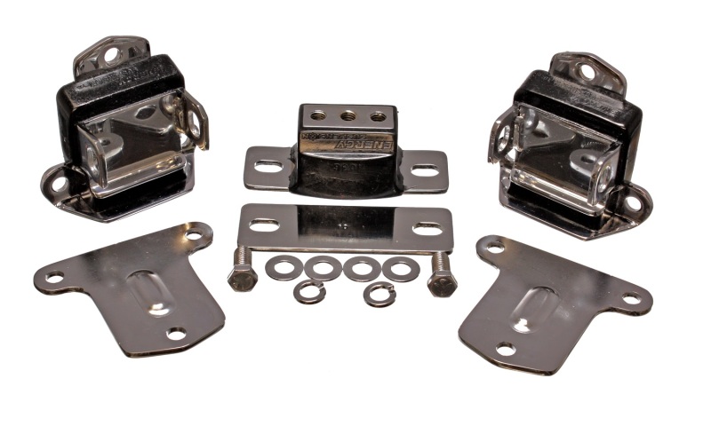 Energy Suspension 67-72 Chevrolet Camaro Black Motor and Transmission Mounts; Chrome Finish - 3.1133G