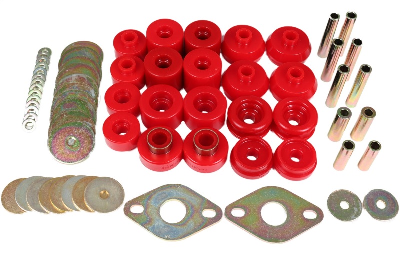 Energy Suspension 96-99 Toyota 4Runner 2WD/4WD Red Body Mount Bushing Set - 8.4111R