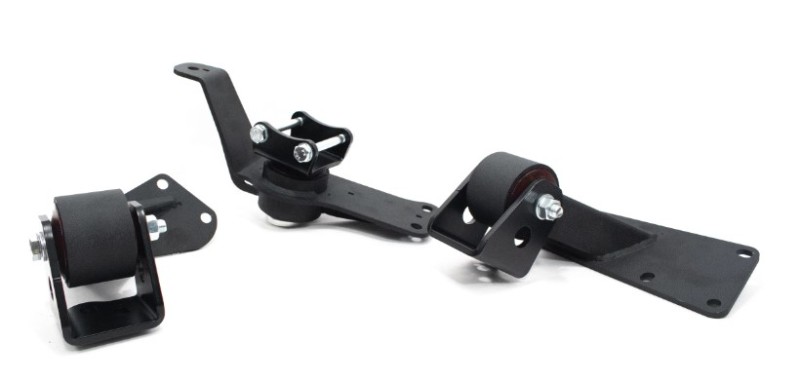 Innovative 00-09 S2000 Convestion Mount Kit (J-Series/Manual) Black Steel Mounts 85A Bushings - 80950-85A