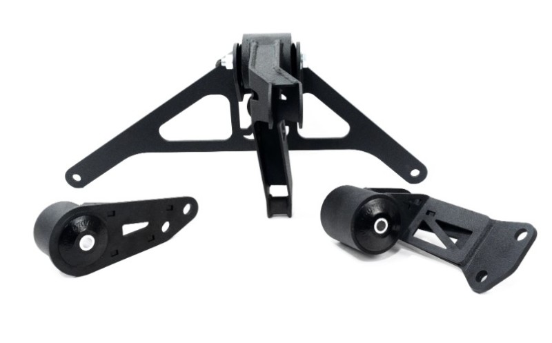 Innovative 90-05 NSX K-Series/K20 Manual Transmission Black Steel Mount Kit 75A Bushings - 81550-75A