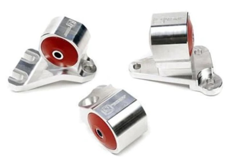 Innovative 90-91/92-93 Acura Integra GS-R Silver Aluminum Billet Mount Kit Solid (Cable) - B19350-SOLID
