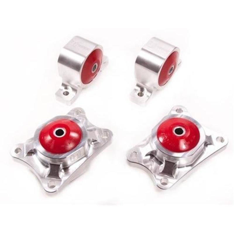 Innovative 00-09 Honda S2000 F-Series Silver Aluminum Mounts 75A Bushings Billet Rear Diff Mounts - B90755-75A