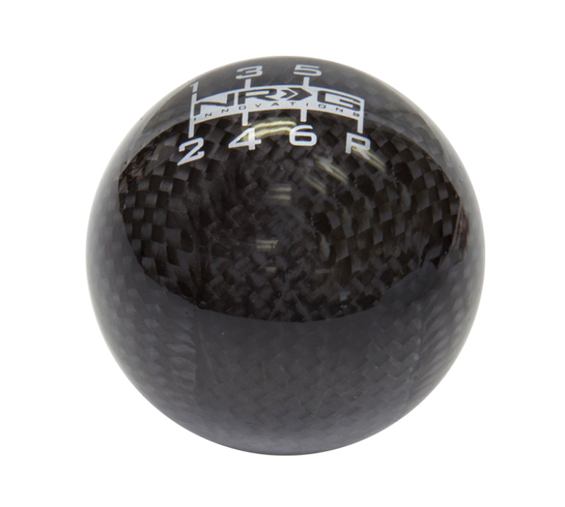 NRG Ball Style Shift Knob - Heavy Weight 480G / 1.1Lbs. - Black Carbon Fiber (6 Speed) - SK-300BC-1-W