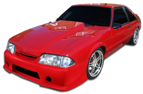 1987-1993 Ford Mustang Duraflex GT500 Body Kit - 4 Piece - Includes GT500 Front Bumper Cover (105001) GTX Side Skirts Rocker Panels (100745) GTX Rear Bumper Cover (100744)