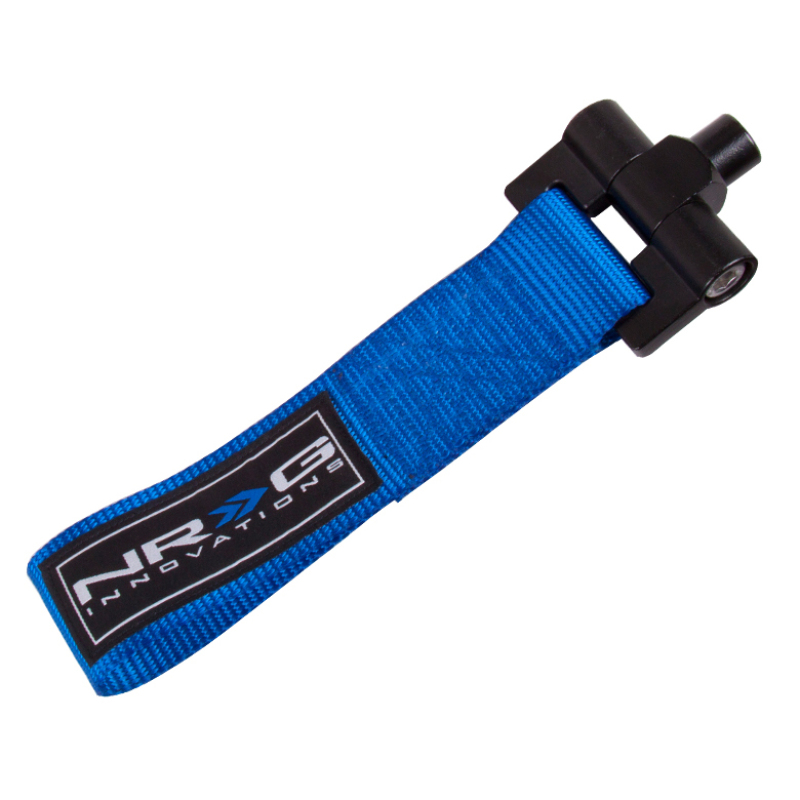 NRG Bolt-In Tow Strap Blue - Nissan 370Z 08+ / Infiniti G37 08+ (5000lb. Limit) - TOW-141BL