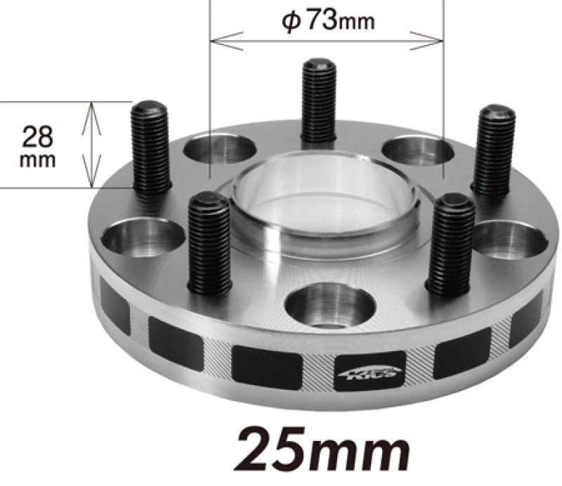 Project Kics 25mm Thick 12x1.25 56mm Hub 5-100 Wide Tread Spacers - W5030W356