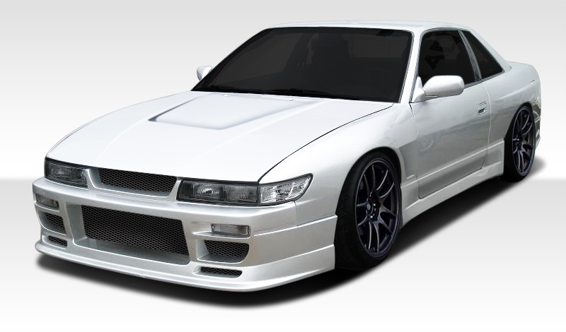 1989-1994 Nissan 240SX S13 Duraflex S13 G-PR Conversion Kit - 4 Piece - Includes M-1 Sport Hood (102203) M-1 Sport Fenders (100877) G-PR Front Bumper Cover (107817)