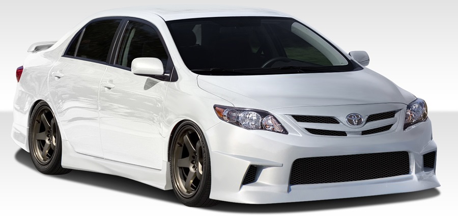 2011-2013 Toyota Corolla Duraflex GT Concept Body Kit - 4 Piece - Includes GT Concept Front Bumper Cover (108402) GT Concept Side Skirts Rocker Panels (108403) GT Concept Rear Bumper Cover (108404)