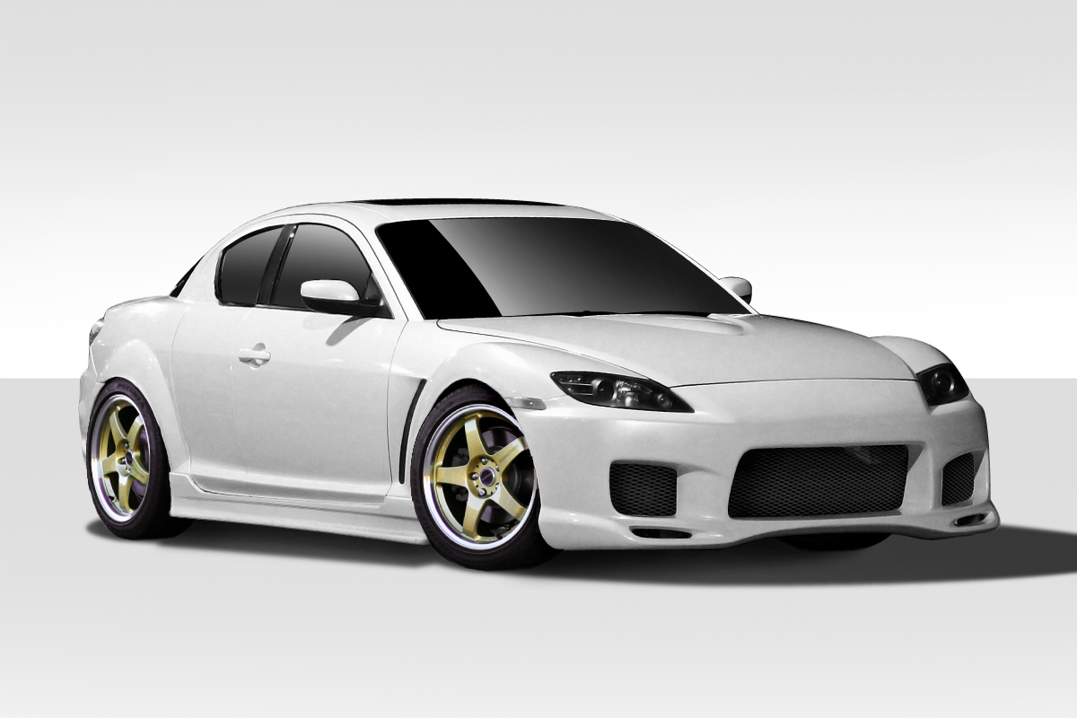 2004-2008 Mazda RX-8 Duraflex Type F Body Kit - 4 Piece - Includes Type F Front Bumper Cover (109484) Type F Side Skirt Rocker Panels (109485) K-1 Rear Bumper Cover (109488)