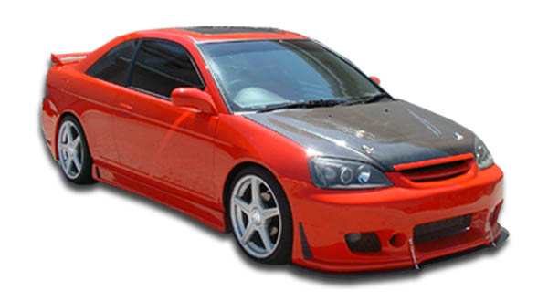 2001-2003 Honda Civic 2DR Duraflex B-2 Body Kit - 4 Piece - Includes B-2 Front Bumper Cover (100247), B-2 Rear Bumper Cover (100227), B-2 Side Skirts Rocker Panels (100228).