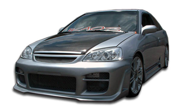 2001-2003 Honda Civic 2DR Duraflex R34 Body Kit - 4 Piece - Includes R34 Front Bumper Cover (100256) R34 Rear Bumper Cover (100239) R34 Side Skirts Rocker Panels (100240)