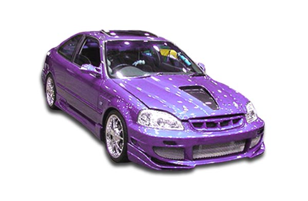 1996-1998 Honda Civic 2DR Duraflex AVG Body Kit - 4 Piece - Includes AVG Front Bumper Cover (101732) AVG Rear Bumper Cover (101733) AVG Side Skirts Rocker Panels (101734)