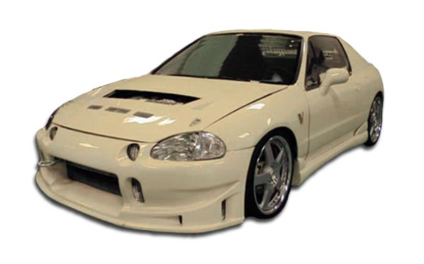 1993-1997 Honda Del Sol Duraflex Buddy Body Kit - 4 Piece - Includes Buddy Front Bumper Cover (101246) Buddy Rear Bumper Cover (101247) Buddy Side Skirts Rocker Panels (101248)