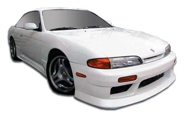 1995-1996 Nissan 240SX S14 Duraflex V-Speed Body Kit - 4 Piece - Includes V-Speed Front Bumper Cover (101649) V-Speed Rear Bumper Cover (101650) V-Speed Side Skirts Rocker Panels (101651)