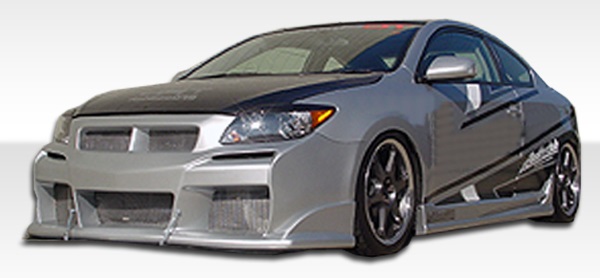 2005-2010 Scion tC Duraflex Raven Body Kit - 4 Piece - Includes Raven Front Bumper Cover (100671) Raven Rear Bumper Cover (100672) Raven Side Skirts Rocker Panels (100673)