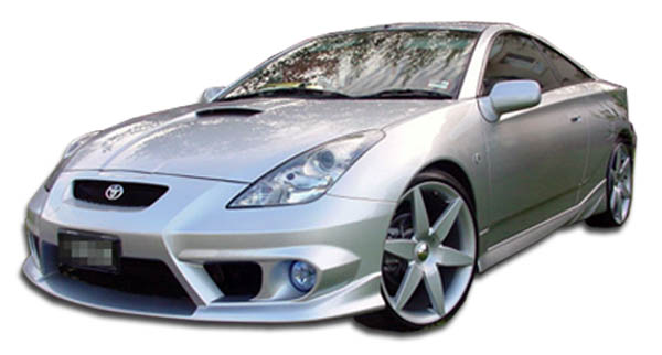 2000-2005 Toyota Celica Duraflex TD3000 Body Kit - 4 Piece - Includes TD3000 Front Bumper Cover (100193) TD3000 Rear Lip Under Spoiler Air Dam (100195) TD3000 Side Skirts Rocker Panels (100196)