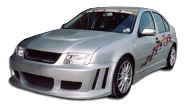 1999-2004 Volkswagen Jetta Duraflex Piranha Body Kit - 4 Piece - Includes Piranha Front Bumper Cover (102194) Piranha Rear Bumper Cover (102195) Piranha Side Skirts Rocker Panels (102196)