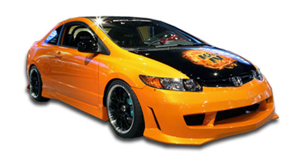 2006-2011 Honda Civic 2DR Duraflex Type M Body Kit - 4 Piece - Includes Type M Front Bumper Cover (103335) Type M Side Skirts Rocker Panels (103337) Type M Rear Lip Under Air Dam Spoiler (103336)