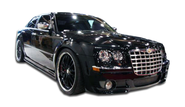 2005-2010 Chrysler 300C Duraflex Platinum Body Kit - 4 Piece - Includes Platinum Front Bumper Cover (103342) Elegante Rear Lip Under Spoiler Air Dam (102236) Elegante Side Skirts Rocker Panels (100631)