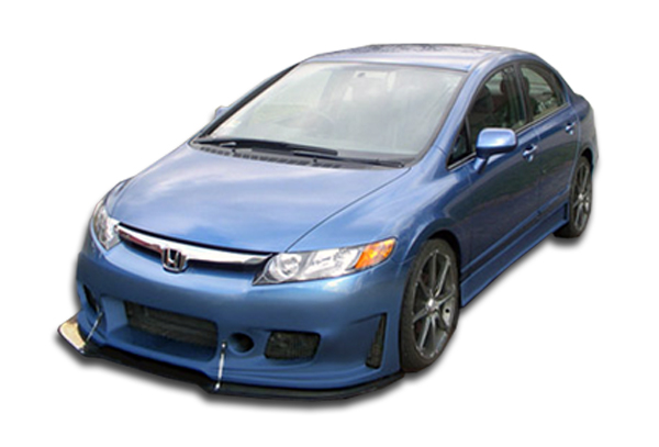 2006-2011 Honda Civic 4DR Duraflex B-2 Body Kit - 4 Piece - Includes B-2 Front Bumper Cover (103518) B-2 Rear Bumper Cover (103520 B-2 Side Skirts Rocker Panels (103519)