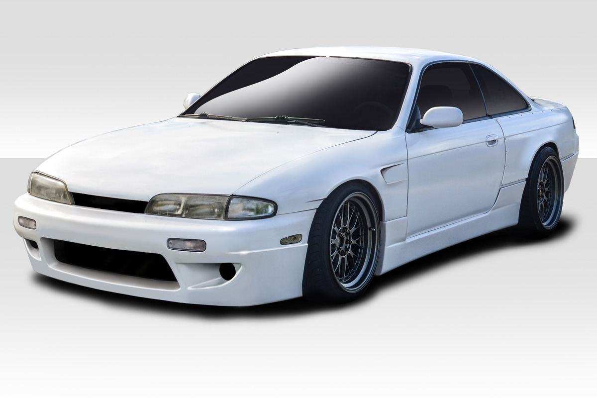 1995-1996 Nissan 240SX S14 Duraflex RBS V1 Kit - 8 Piece - Includes RBS V1 Front Bumper (113854) RBS V1 Side Skirts (113855) RBS V1 Rear Bumper (113856) RBS V1 Front Fenders (113857) RBS V1 Rear Fenders (113858)