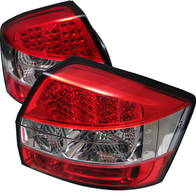 Spyder Audi A4 02-05 LED Tail Lights Red Clear ALT-YD-AA402-LED-RC - 5000040