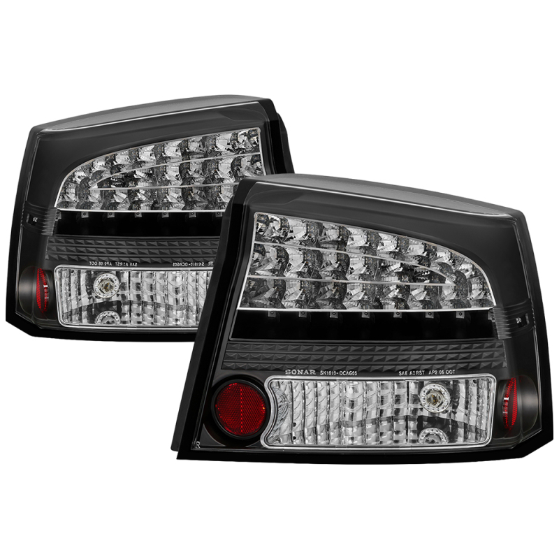 Spyder Dodge Charger 06-08 LED Tail Lights Black ALT-YD-DCH05-LED-BK - 5002273