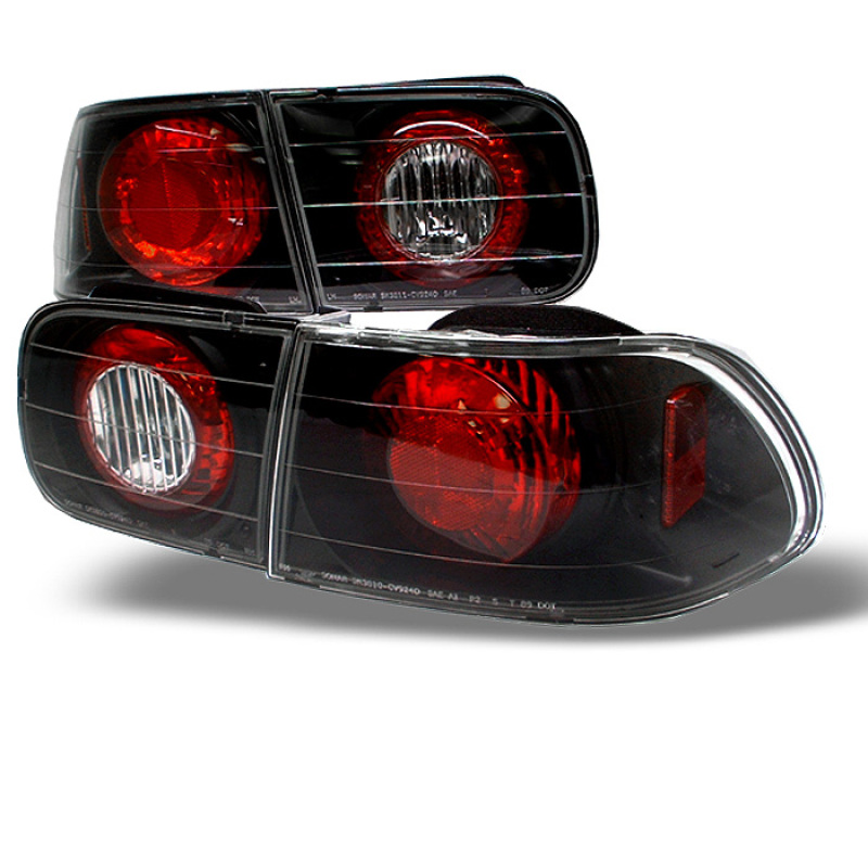 Spyder Honda Civic 92-95 2/4DR Euro Style Tail Lights Black ALT-YD-HC92-24D-BK - 5004581
